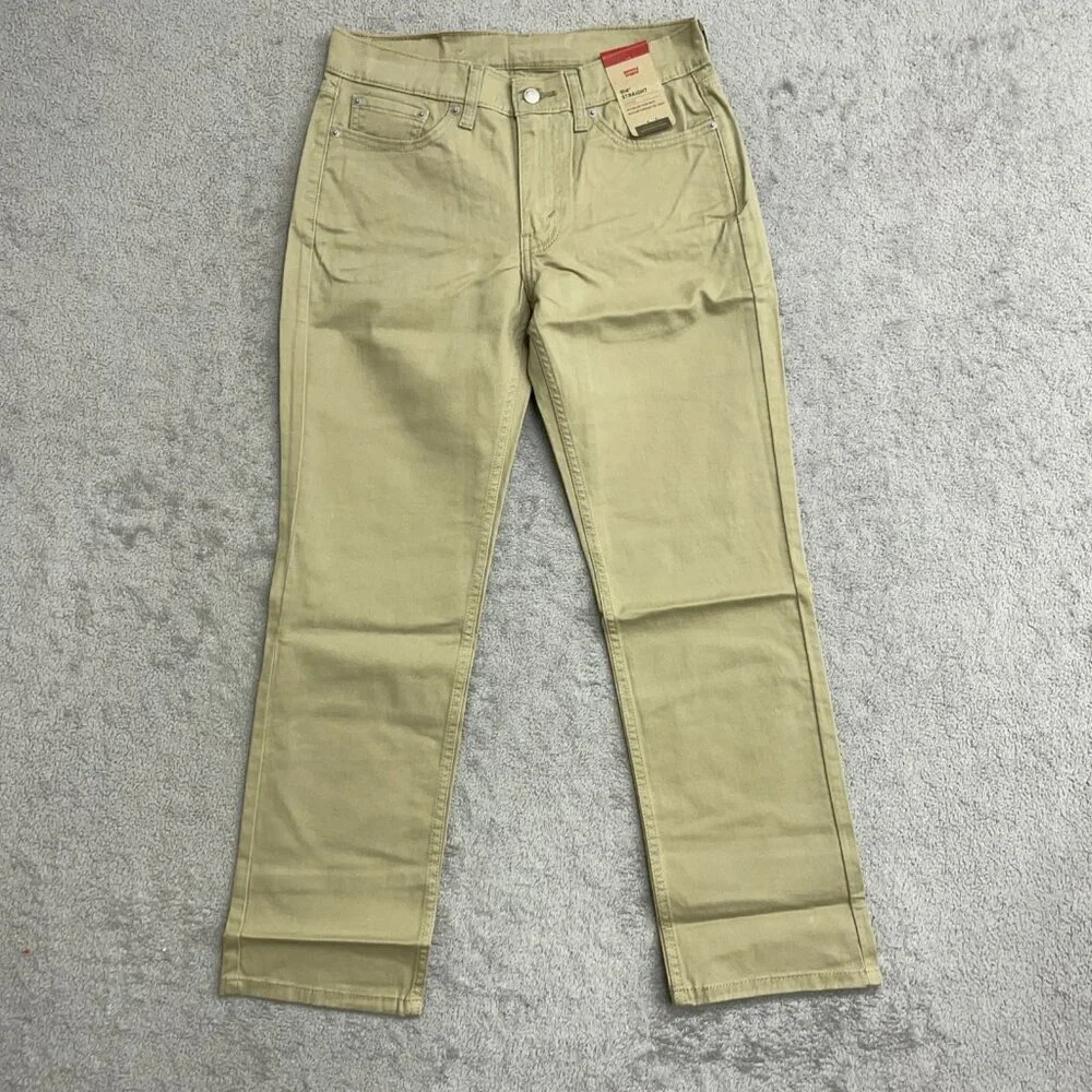 NEW Levis 514 Men's W30 L29 Straight Stretch Khaki Pants Regular Fit G1664